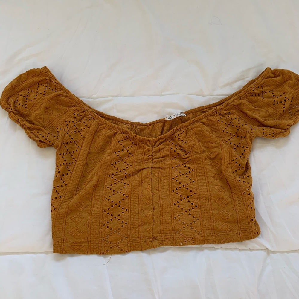 Free People drop shoulder blouse